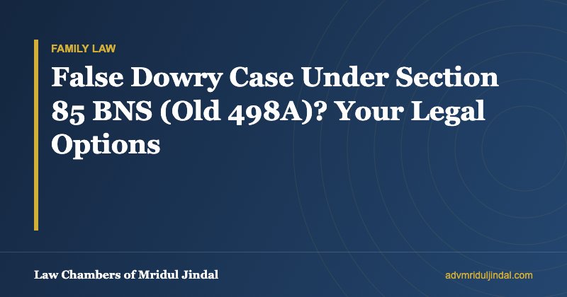 False Dowry Case Under Section 85 BNS (Old 498A)? Your Legal Options