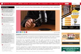 Latest Laws &mdash; Delhi court convicts two lawyers in extortion case
